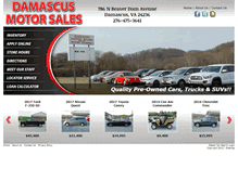 Tablet Screenshot of damascusmotorsales.com